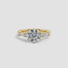 Lab-Grown Classic Round Diamond Side Stone Engagement Ring