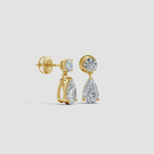 Lab-Grown Pear-Shaped Diamond Drop Earrings