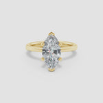 Load and play video in Gallery viewer, Lab-Grown Marquise Diamond Reverse Tapered Setting Solitaire Engagement Ring
