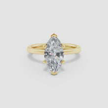 Lab-Grown Marquise Diamond Reverse Tapered Setting Solitaire Engagement Ring