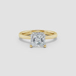 Load and play video in Gallery viewer, Lab-Grown Princess Cut Diamond Reverse Tapered Setting Solitaire Engagement Ring
