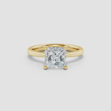 Lab-Grown Princess Cut Diamond Reverse Tapered Setting Solitaire Engagement Ring
