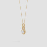 Load and play video in Gallery viewer, Lab-Grown Round Diamond Solitaire Infinity Knot Pendant
