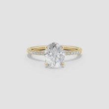 Lab-Grown Oval Diamond Hidden Halo Engagement Ring