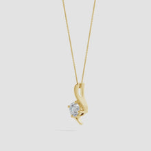 Lab-Grown Prong-Set Diamond Solitaire Bypass Pendant