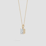 Load and play video in Gallery viewer, Prong-Set Emerald-Cut Lab-Grown Diamond Solitaire Pendant
