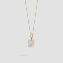Prong-Set Emerald-Cut Lab-Grown Diamond Solitaire Pendant