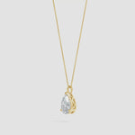 Load and play video in Gallery viewer, Lab-Grown Solitaire Pear Diamond Classic Pendant
