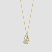 Lab-Grown Solitaire Pear Diamond Classic Pendant