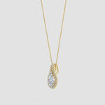 Load and play video in Gallery viewer, Classic Lab-Grown Diamond Halo Pendant
