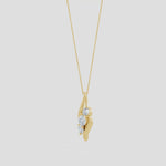Load and play video in Gallery viewer, Lab-Grown Diamond Three Stone Pendant with Twisted Bale
