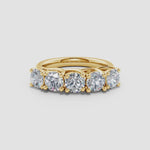 Load and play video in Gallery viewer, Lab-Grown Half Eternity Five Stone Diamond Wedding Ring
