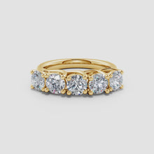 Lab-Grown Half Eternity Five Stone Diamond Wedding Ring