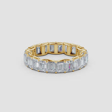 Lab-Grown Prong-Set Emerald-Cut Diamond Eternity Wedding Ring