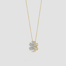 Pear Lab-Grown Diamond Flower Cluster Pendant