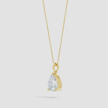 Prong-Set Pear Lab-Grown Diamond Solitaire Pendant
