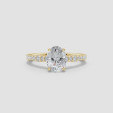 Lab-Grown Solitaire Oval Diamond Engagement Ring