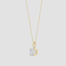 Classic Solitaire Prong-Set Round Lab-Grown Diamond Pendant