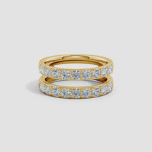 Prong-Set Lab-Grown Diamond Double Shank Wedding Ring