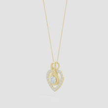 Lab-Grown Diamond Heart Pendant with Infinity Loop