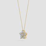 Load and play video in Gallery viewer, Round Lab-Grown Diamond Floral Cluster Pendant
