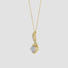 Cushion Lab-Grown Diamond Infinity Pendant with Accents
