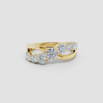 Load and play video in Gallery viewer, Lab-Grown Graduated Round Diamond Broad Fashion Ring

