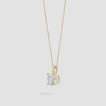 Load and play video in Gallery viewer, Classic Prong-Set Round Lab-Grown Diamond Solitaire Pendant
