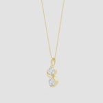 Load and play video in Gallery viewer, Lab-Grown Classic Two Stone Diamond Swirl Pendant
