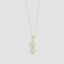 Lab-Grown Classic Two Stone Diamond Swirl Pendant