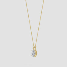 Lab-Grown Solitaire Oval Diamond Classic Pendant
