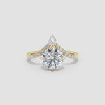 Load and play video in Gallery viewer, Lab-Grown Round Diamond Herringbone Engagement Ring
