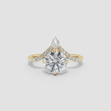 Lab-Grown Round Diamond Herringbone Engagement Ring
