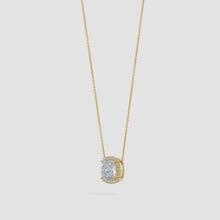 Vintage Inspired Cushion Lab-Grown Diamond Halo Pendant