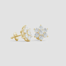 Lab-Grown Diamond Flower-Shaped Stud Earrings
