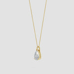 Load and play video in Gallery viewer, Prong-Set Pear-Shaped Lab-Grown Diamond Solitaire Pendant
