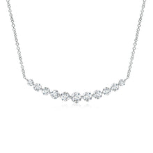 Lab-Grown Contemporary Round Diamond Journey Pendant Necklace