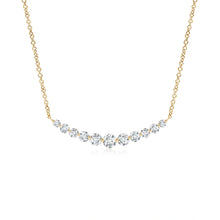 Lab-Grown Contemporary Round Diamond Journey Pendant Necklace