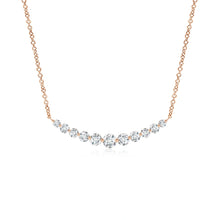 Lab-Grown Contemporary Round Diamond Journey Pendant Necklace