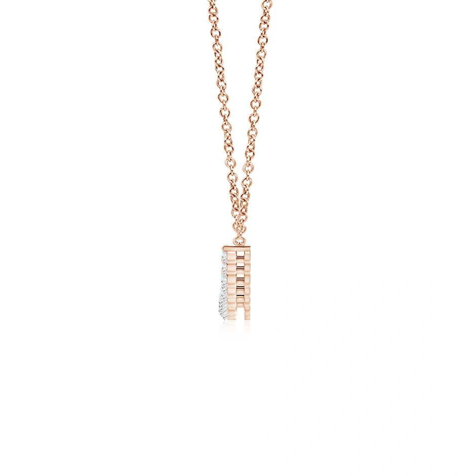 Lab-Grown Contemporary Round Diamond Journey Pendant Necklace