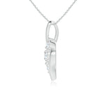 Load image into Gallery viewer, Lab-Grown Diamond Three Stone Pendant with Twisted Bale
