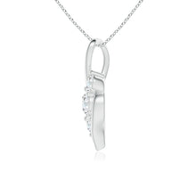 Lab-Grown Diamond Three Stone Pendant with Twisted Bale