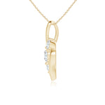 Load image into Gallery viewer, Lab-Grown Diamond Three Stone Pendant with Twisted Bale
