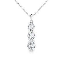 Three Stone Round Lab-Grown Diamond Journey Pendant