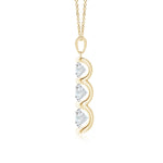Load image into Gallery viewer, Three Stone Round Lab-Grown Diamond Journey Pendant
