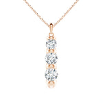 Load image into Gallery viewer, Three Stone Round Lab-Grown Diamond Journey Pendant
