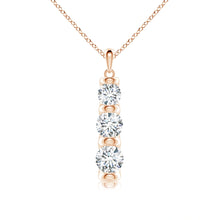 Three Stone Round Lab-Grown Diamond Journey Pendant