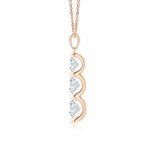Load image into Gallery viewer, Three Stone Round Lab-Grown Diamond Journey Pendant
